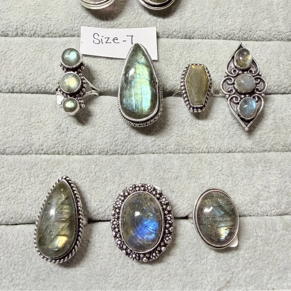 Sizes 6.5-8.5 ~ Labradorite rings